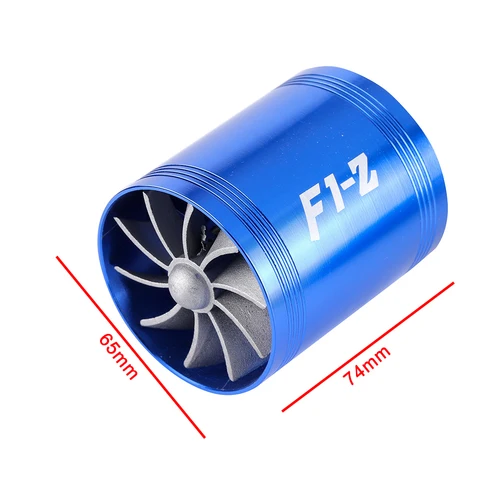 Imagen 2 del producto Coche doble cara Turbo Gas combustible protector de aceite ventilador turbina motor entrada de aire turbocompresor potencia modificado supercargador Kit de ahorro de Gas