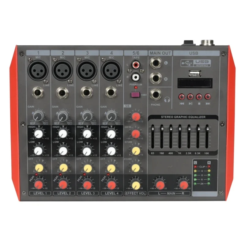 professional small 99 dsp pro console de mixing portable live 6 channel interface controller aux usb sound audio studio mixers