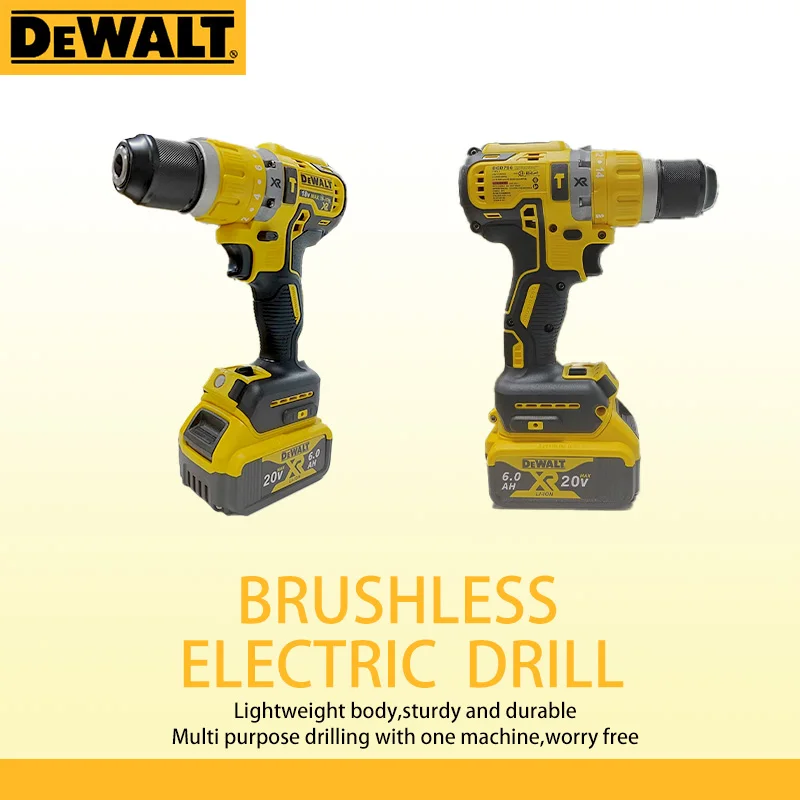 

DEWALT DCD796 20 В MAX Аккумуляторная бесщеточная ударная дрель Многофункциональные перезаряжаемые портативные электроинструменты с аккумулятором 20 В