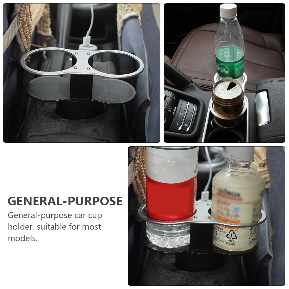 

2Pcs Car Cup Holder Durable Double-Hole Drink Container Stand Waterproof Beverage Holder for Vehicle Workshop Car Bottle Rack