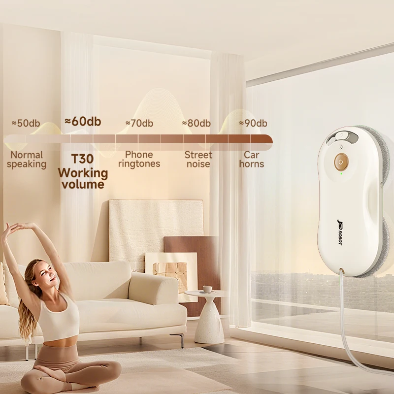 

STLF Newest 2.4G Wireless Electric Window Cleaning Robot Dual Water Spraying Tanks Tuya APP Remote Control for Use