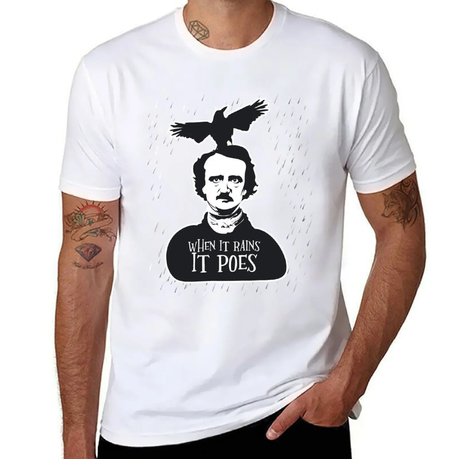 Rains It camisa 100% t Allan diseñador Cuando algodón divertido hombre divertido marca Poes camisas camisa camiseta hombres Poe lujo t It hombre Edgar