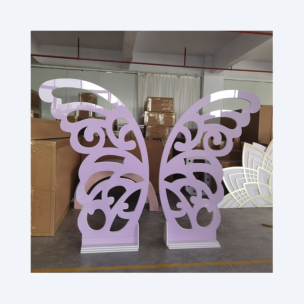 Latest Design Custom Color Wedding Backdrop Stand Acrylic Butterfly Backdrop