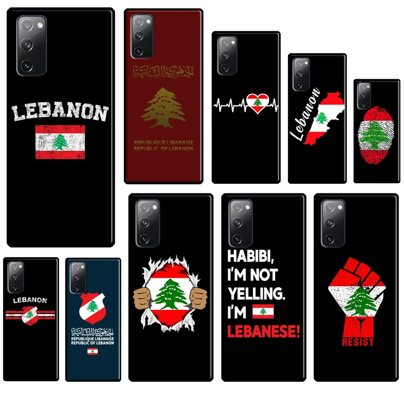 Lebanese Lebanon Flag Silicone Case For Samsung Galaxy S23 S8 S9 S10 S20 FE S21 Plus Note 20 Ultra S22 Ultra Cover