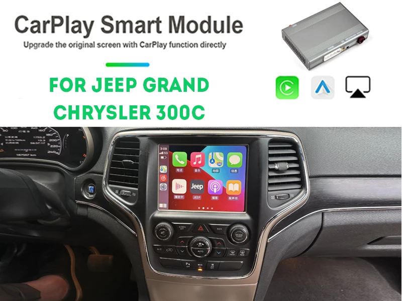 Wireless Carplay/Android Auto Interface Box For Jeep-Grand_Cherokee 2014-2017 Chrysler 300C 2014-2016 Android Car