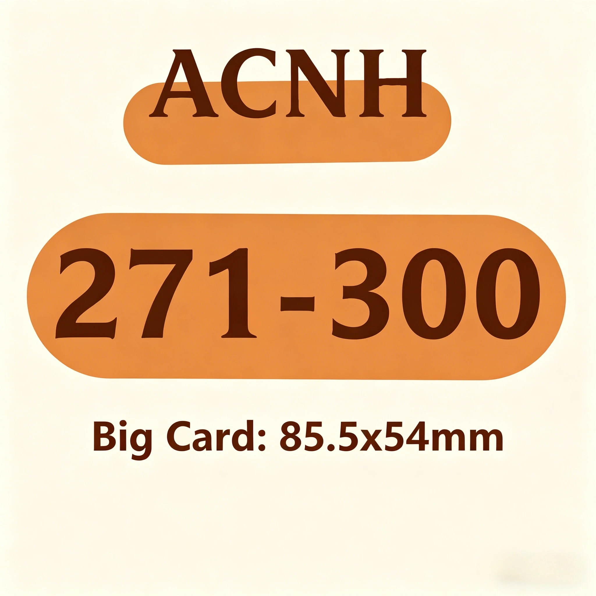 Cartes NFC à réponse rapide ACNH, fournitures de jeu à texture givrée, cartes mini portables à motif haute définition 271-300, 85.5x54mm