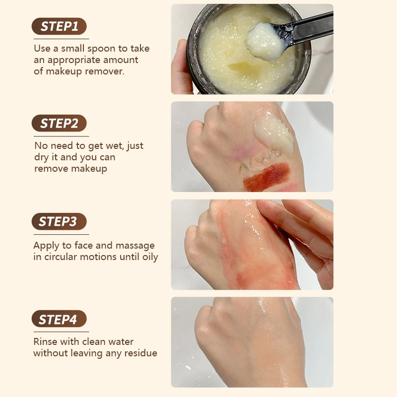 METYSUR Makeup Remover Balm, Cleansing for Eyes, Lips, and Face, Hydrating No Drying, Includes Scooper, Sensitive Skin Friendly