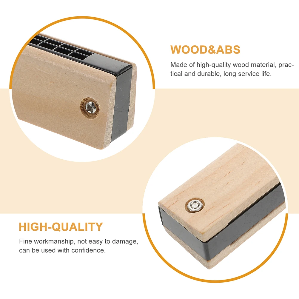 

2 pcs Wooden Harmonica Creative Diy Small Musical Instrument Double Row Harmonica Plaything Educational For