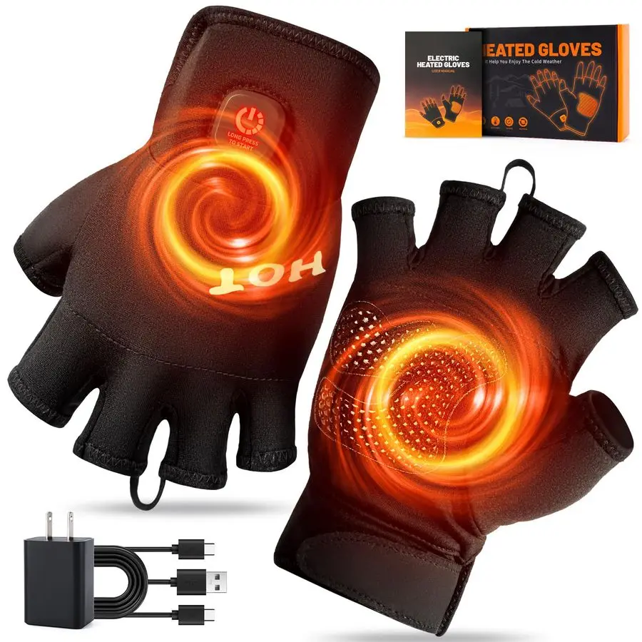 

Gloves for Men Women Rechargeable Electric Touchscreen Cold Winter Work Arthritis Pain Relief Hand Warmers Hot Compress, Heated