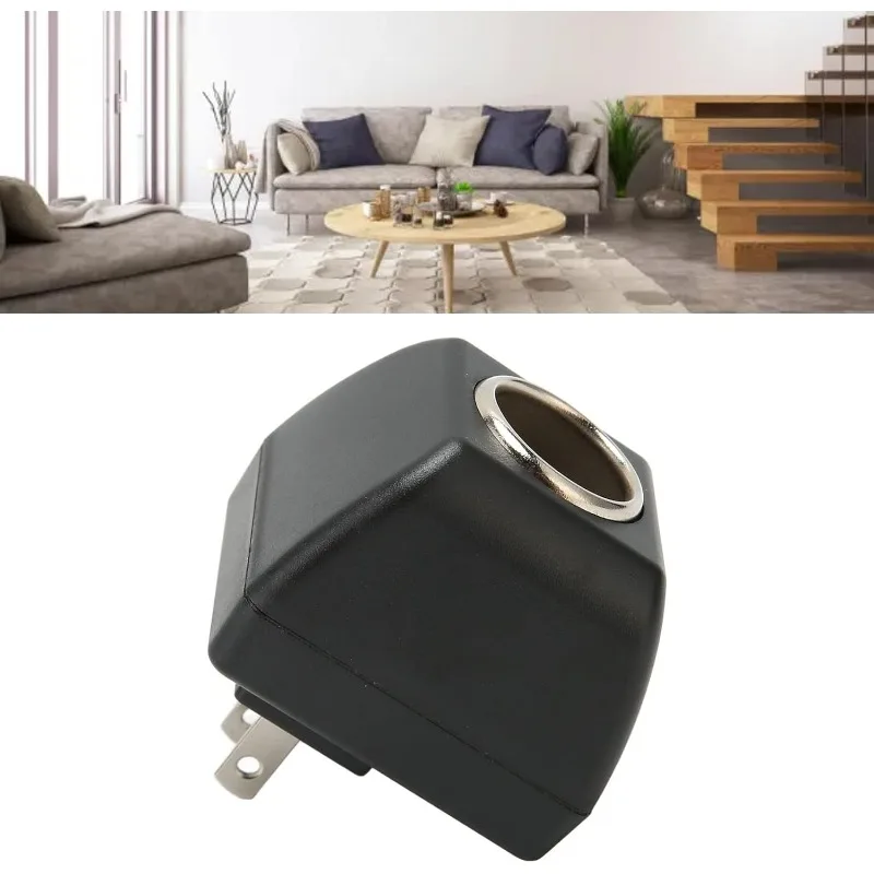 110V 240V AC To 12V DC Car Power Adapter,Portable Car Cigarettes Lighter Adapter with LED Light Indicator (US EU UK Plug)