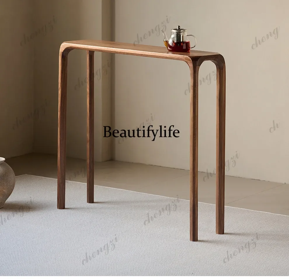 B178  North American black walnut porch narrow strip table household shelf long strip few solid wood strip case
