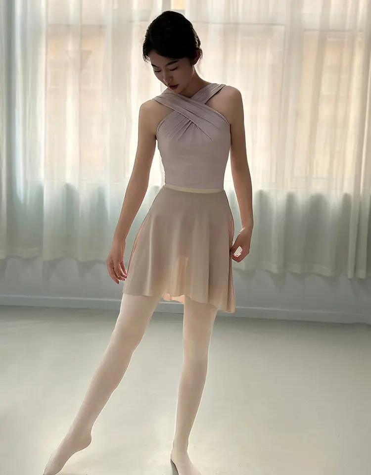 Ai Dance Spaghetti Strap Mid-High Cut Basic Leotard Body Suit Air Yoga Unitard