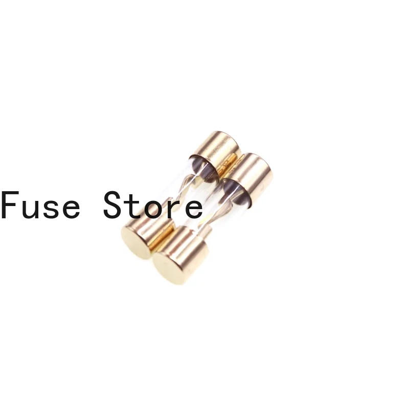 

5PCS 5AG Explosion-proof Glass Fuse Tube Gold-plated Tubular 10 * 38mm 30A 250V