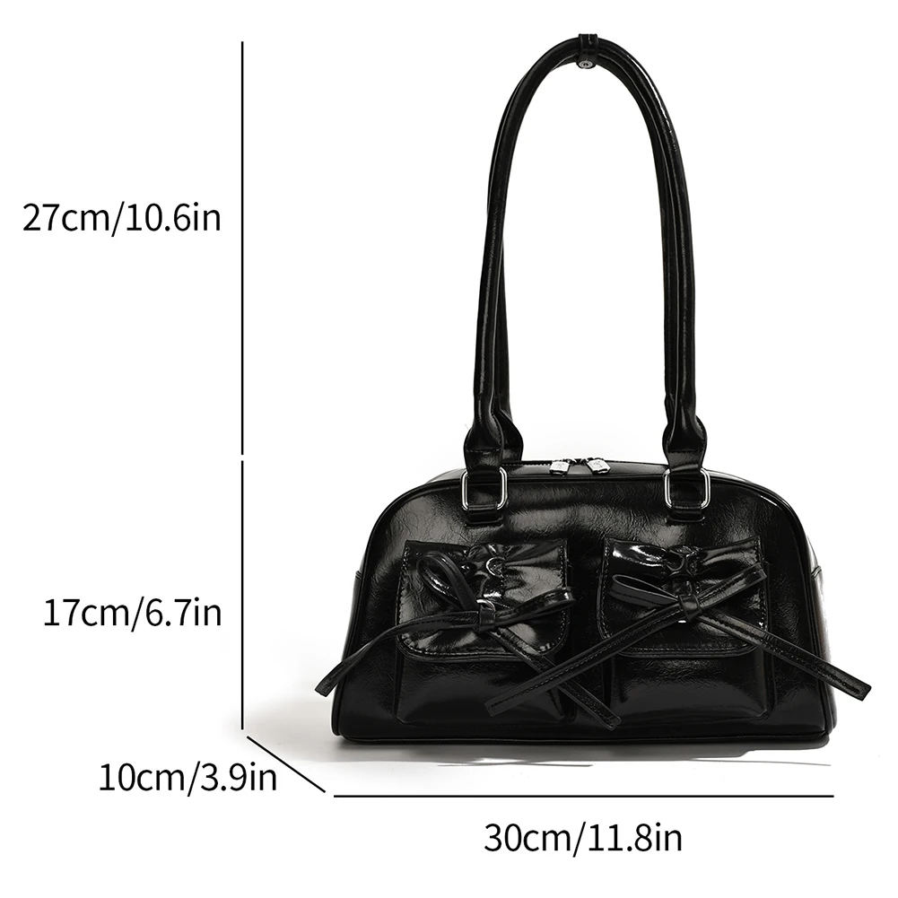 Solid Square Bag Zipper Sewing Thread Fashion Popularity Shoulder Bag for Women 2024 High Quality Hot Sale Bolsos Mujer with Bow