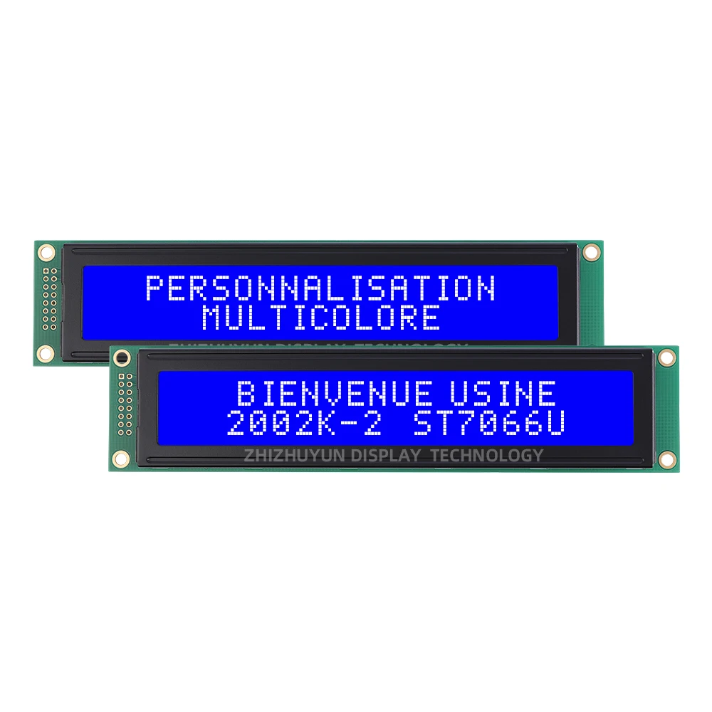 وحدة LCD ذات الطابع الأوروبي بغشاء أصفر وأخضر ، شاشة كبيرة LCM ، شريط طويل ، ضمان لمدة 3 سنوات ، 2002K-2 ، * 40