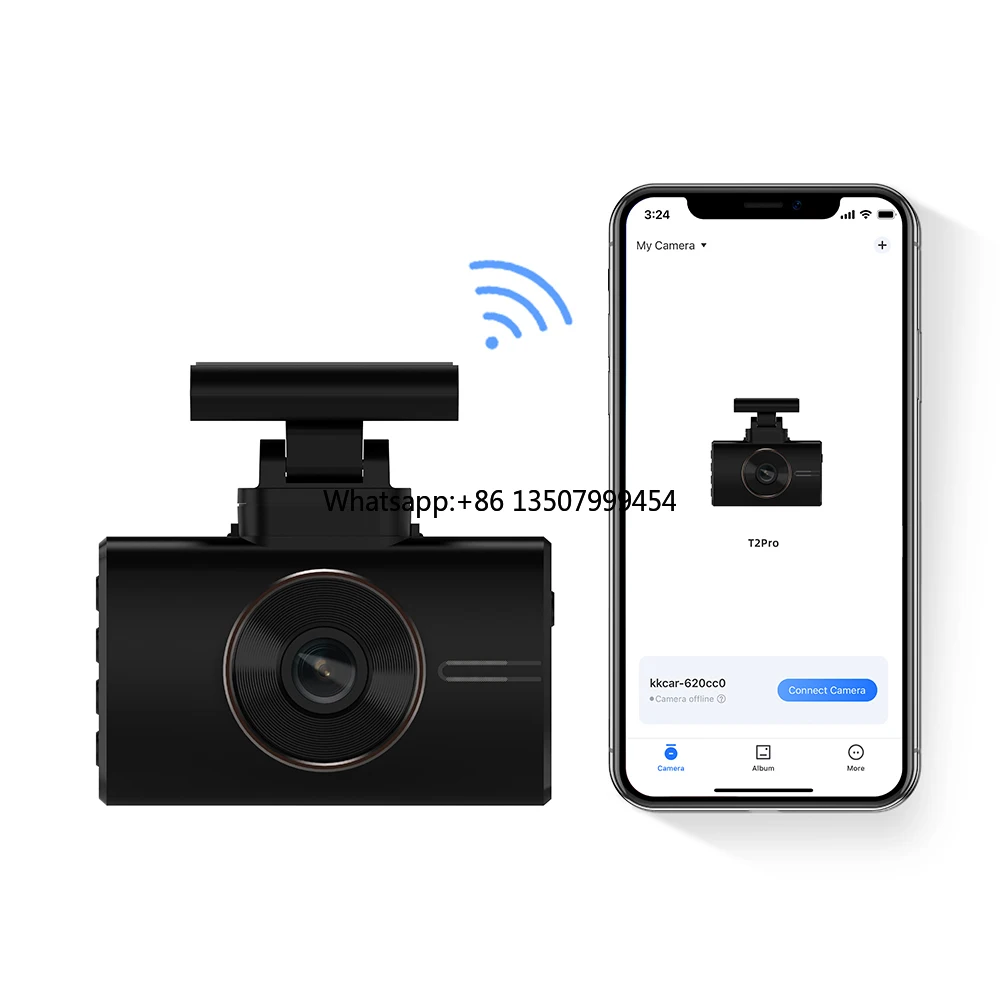 

T2 3.0 Inch 4K WiFi Dash Cam with Dual Cameras LCD Waterproof Night Vision EDR Car DVR Recorder