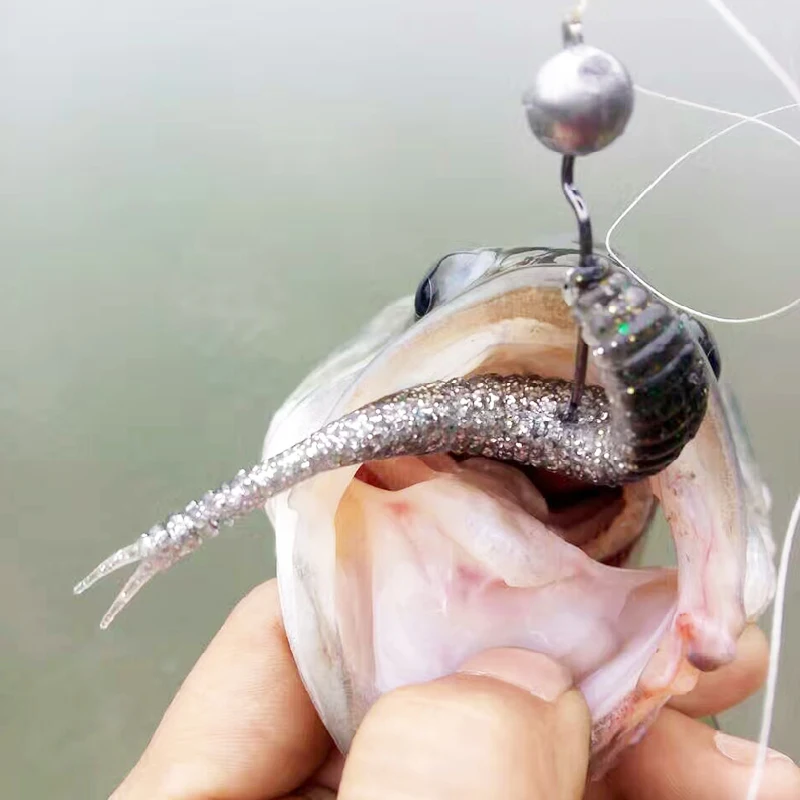 ESFISHING Soft Silicone Bait S Shad 6pcs 90mm Wobbler Sea Fishing Lake River lifelike Bass Pesca Artificial Fishing Lure Tackle