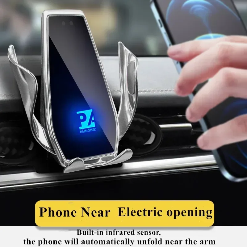 2017-2021 For Jaguar XF Mobile Phone Holder Wireless Charger Car Mount Navigation Bracket GPS Support 360 image 2