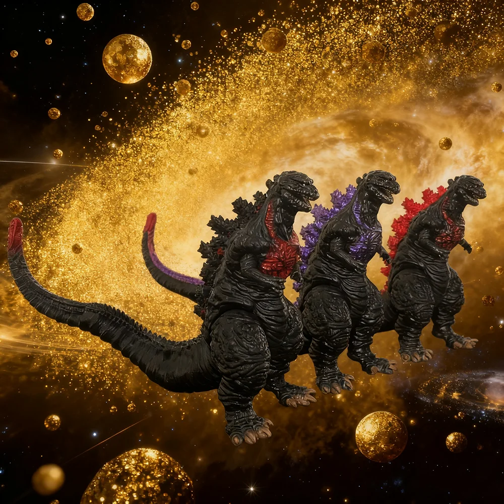 โมเดลก็อดซิลล่า 3 สี ของเล่นแอ็คชั่นฟิกเกอร์ ชินก็อดซิลล่า รุ่นเรดโลตัส ทำจากวัสดุซอฟต์กลู ขนาด 17 ซม. ของเล่นไดโนเสาร์มอนสเตอร์สำหรับเด็ก ตุ๊กตาขยับได้ ของขวัญ