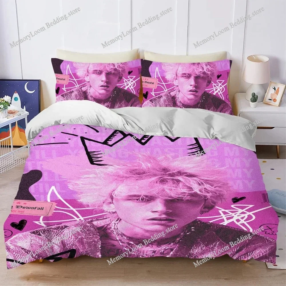 Singer M-Machine Gun K-Kelly Duvet Cover Set Home Style Bedding Soft Laundry Cotton Bed Student Dormitory Gift Home Textile029