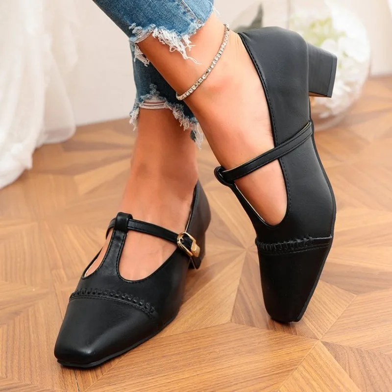 2026 Women's New model style color retro elegant ladies slim daily dress shoes woman view 6