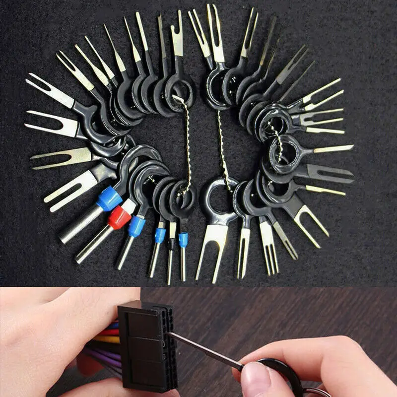 18/36/38 Pieces Car Terminal Disassembly and Ejector Tool Needle Ejector Wire Terminal Removal Kit Car Connector