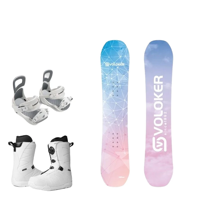 Venda quente conjunto completo snowboard freestyle snowboard botas de ligação inverno equipamentos de esqui ao ar livre