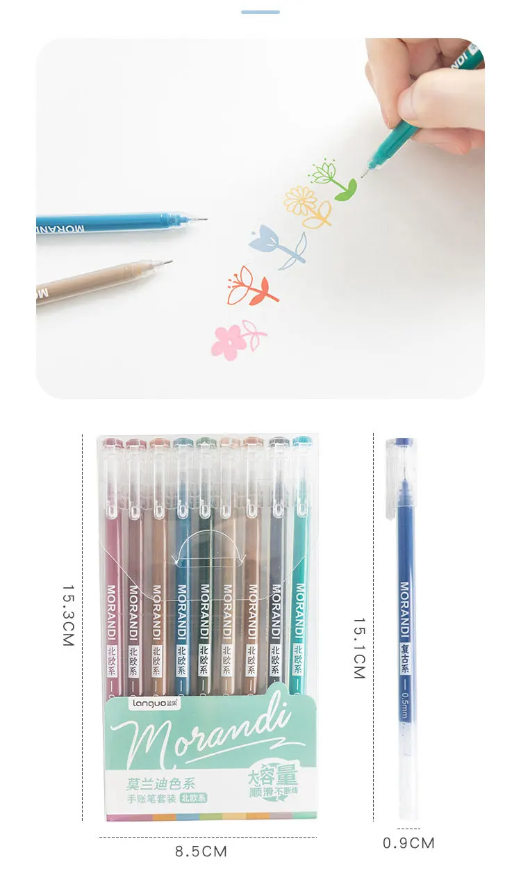 Languo 27-207 Farben eines Satz Zeichnungshandbuch Stifte Student DIY Graffiti Mehrfarbiger Gelstift Schreibmarker Schreibwaren – Detail 8