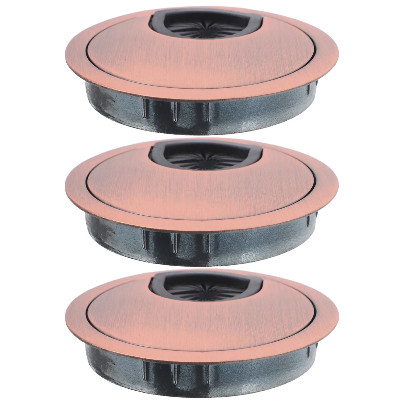 

3Pcs Round Desk Grommet Zinc Alloy Cable Hole Cover Desktop Wire Hole Insert Desktop Cable Organizer Office Cord Management