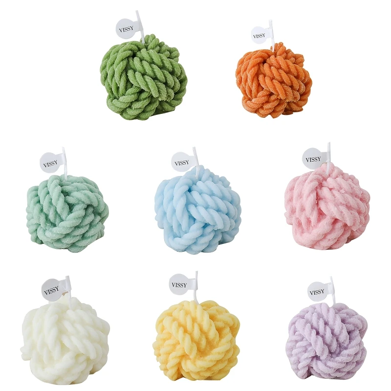 Woolen Ball Shaped Scented Aromatic Wax Decorative Candles for Stress Relief Home Bedroom Living Room Wedding Party Decor