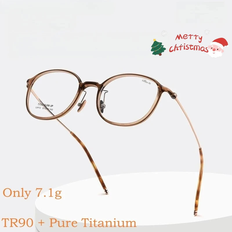 

OLLYMURS Сверхлегкие удобные TR90 чистые титановые очки по рецепту мужские ретро круглые оптические очки по рецепту оправа женские