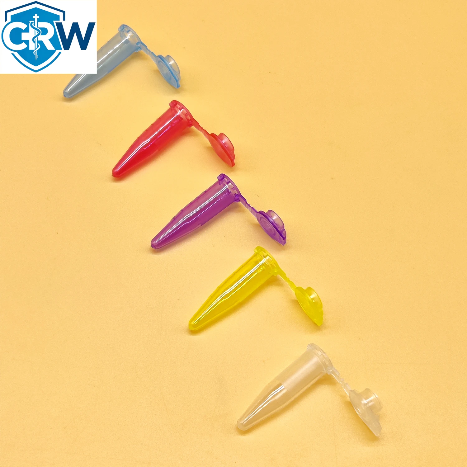 CRW 0.5 ml 1.5 ml Microcentrifuge Laboratory Test Tube Centrifuge Tube Transparent Chemical Printing Laboratory Cone Bottom