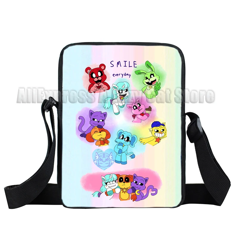 Sorrindo Catnap Dogday Shoulder Bag, meninos e meninas Crossbody Bags, Juventude Casual Bolsas, Messenger Bags para estudantes