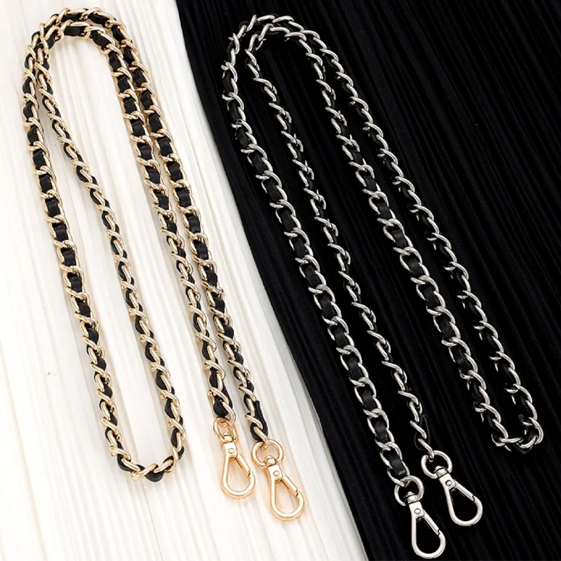 

120cm Purse Chain Strap Crossbody Handbag Chains Replacement Leather Shoulder Bag Chain Straps Diy Women Girl Bag Part Accessory