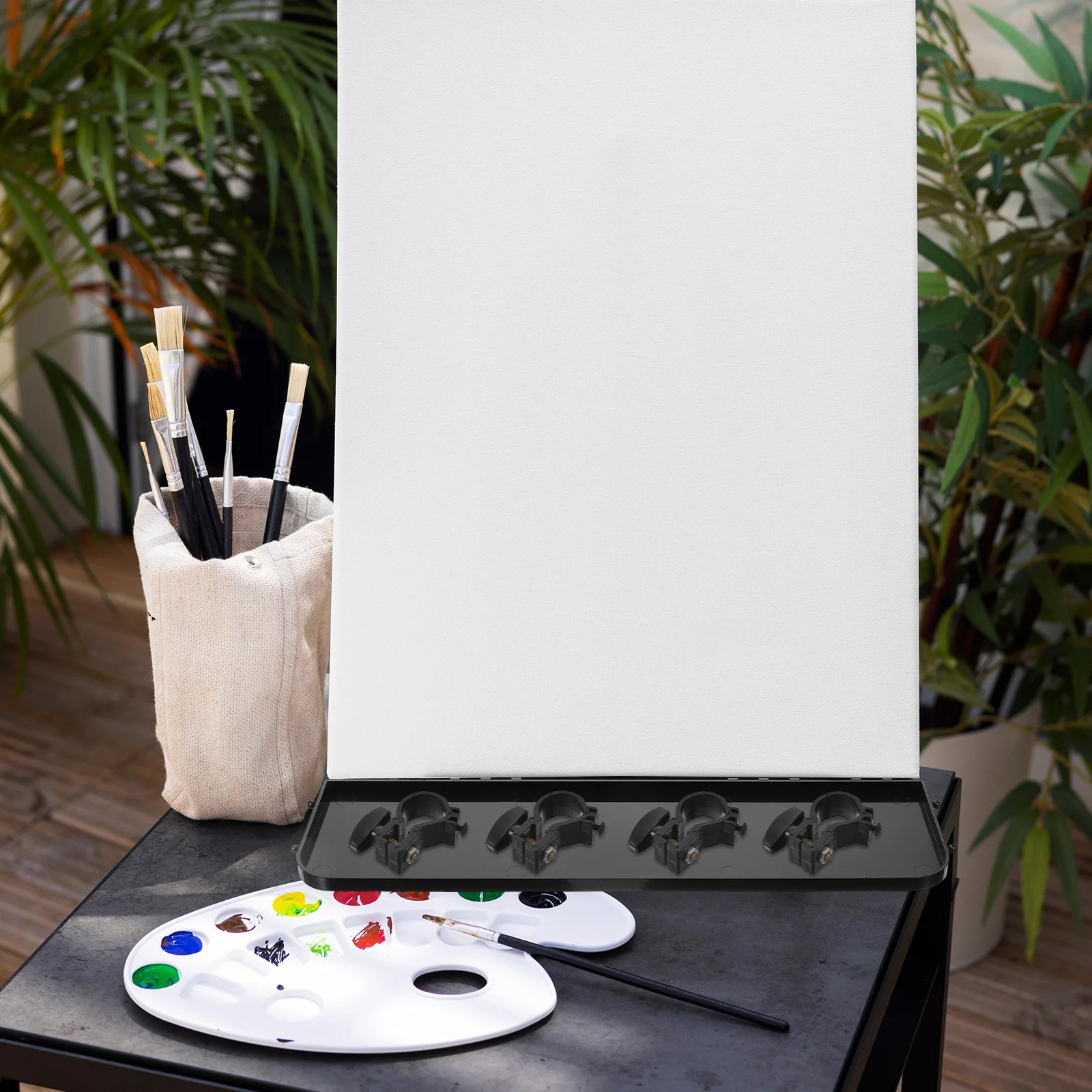 

4Pcs Easel Tray Accessories Compact Plastic Stable Parts for Painting Easel Support Repair Kit