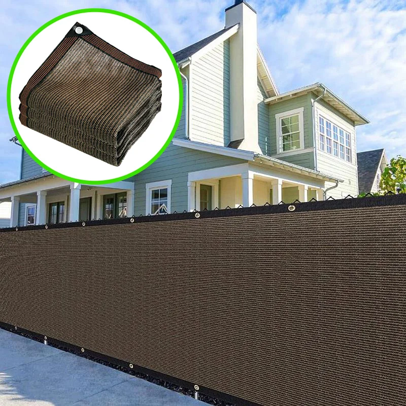 Customized 200GSM Anti-UV Coffee Brown sunshade net shade outdoor waterproof sun waterproof outdoor uv protection garden net