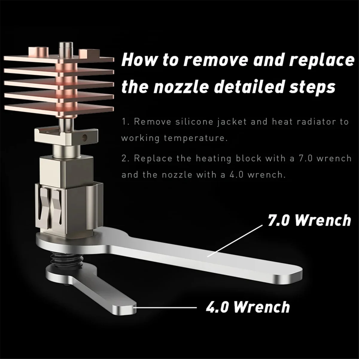 V3.0 Hotend + P1P Kit termistore per asta riscaldante per ugello Hotend da laboratorio Bambu Ugello in acciaio temprato per testina di stampa da laboratorio Bambu