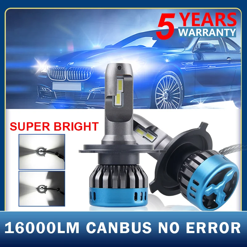 

HAOLIDE Canbus H7 H4 LED Car Headlight Bulbs 16000LM Super Bright H1 H11 9005 HB3 9006 HB4 6500K Car Led Lights Auto Headlamp