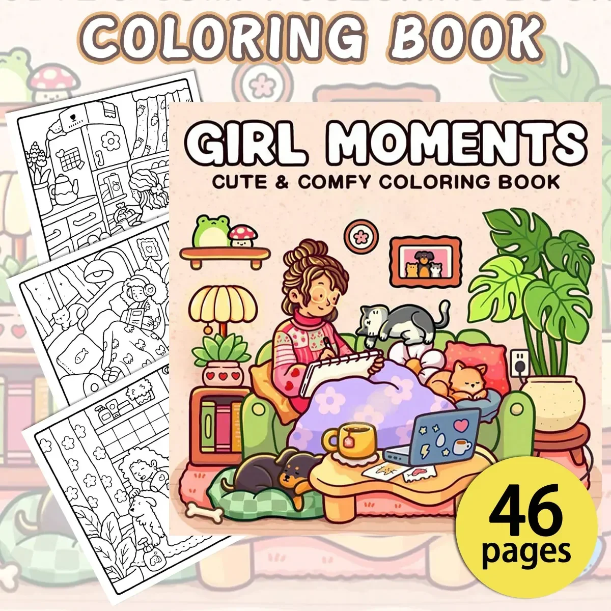 Simpatico libro da colorare per gatti, linee audace e semplici, gli adulti possono rilassarsi a casa da solo, divertimento fai-da-te genitore-figlio, migliorare la creatività