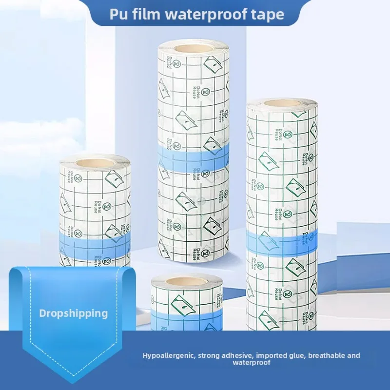 شريط طبي مقاوم للماء من البولي يوريثان للشحن المباشر: ملصقات سباحة الجروح والسرة الفارغة ونقطة الوخز