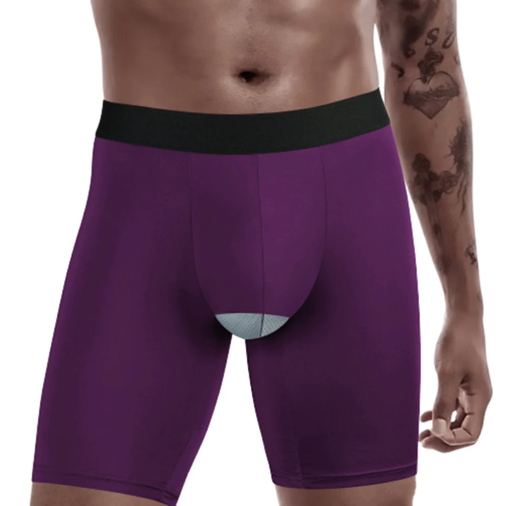 

Новые мужские быстросохнущие отдельные сумки из ледяного шелка, дышащее нижнее белье, спортивные трусы-боксеры без следов, трусы, мужские шорты-боксеры