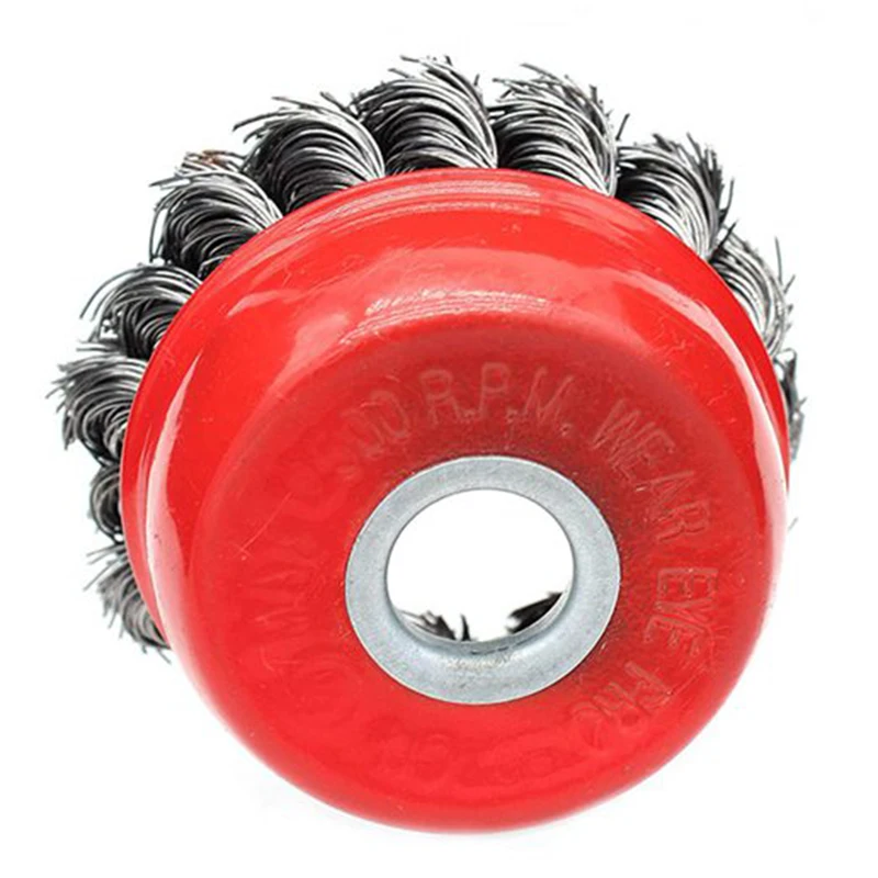 4 قطعة 3 بوصة سلك ملتوي مجموعة عجلات الأسلاك على شكل وعاء القرص الملتوية سلك تلميع وإزالة الصدأ عجلة