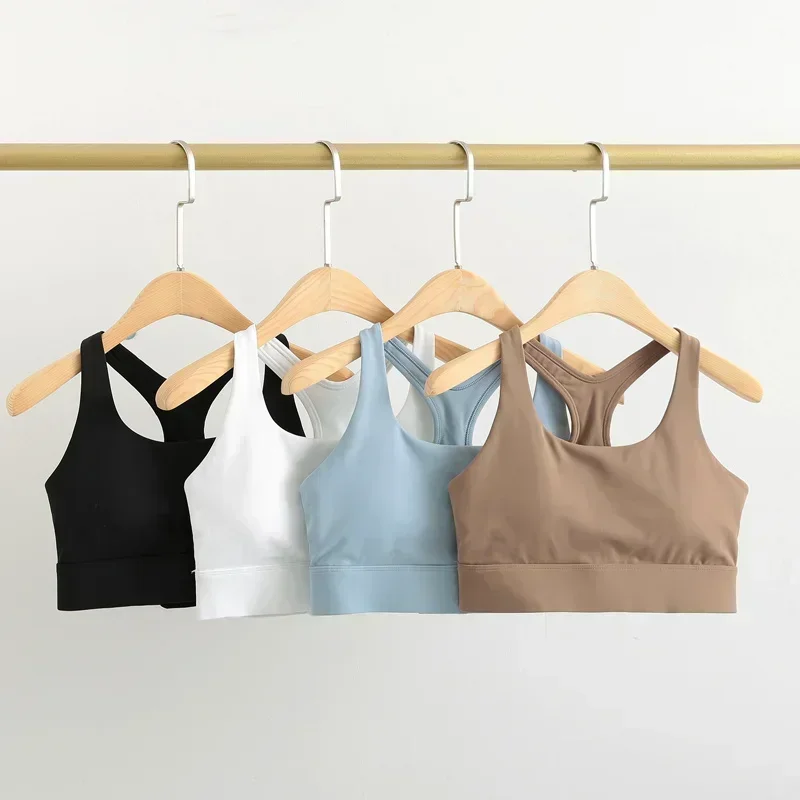 Chiusura con gancio posteriore al limone reggiseni sportivi ad alto impatto abbigliamento da palestra donna copertura completa reggiseni Fitness imbottiti senza ferretto Yoga canotte da allenamento