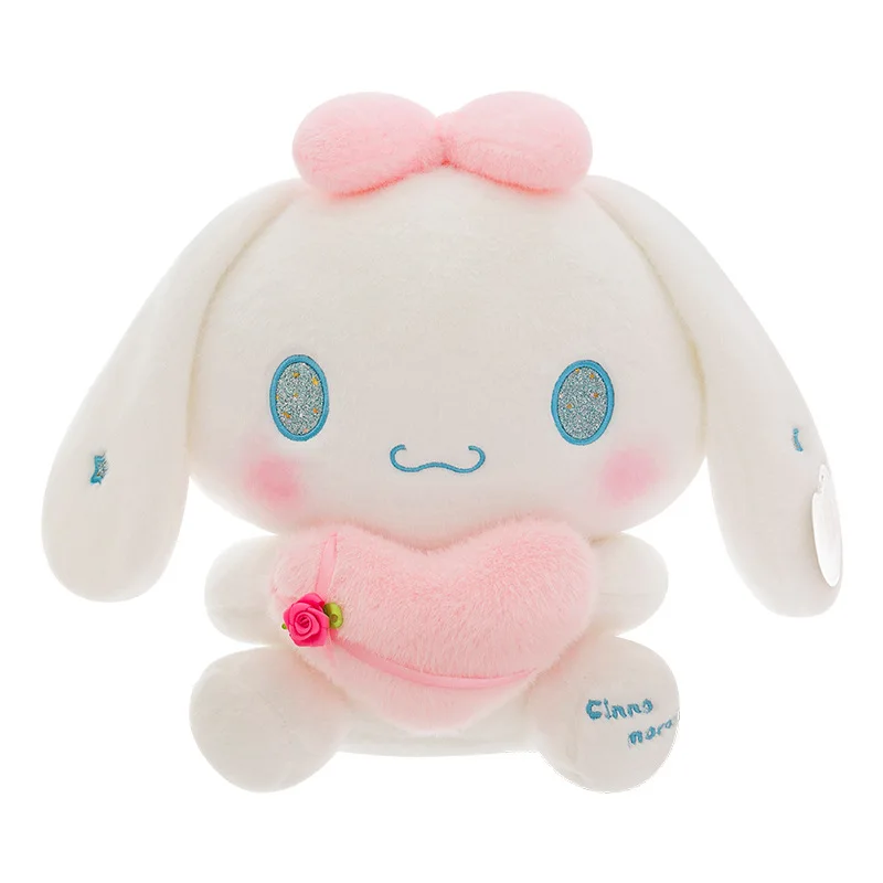 55 cm Kawaii Sanrio Plüschtier Cinnamoroll Stoffpuppe mit Hut Herz Große weiche Babypuppe Kindergeburtstag Weihnachtsgeschenk Perfekt