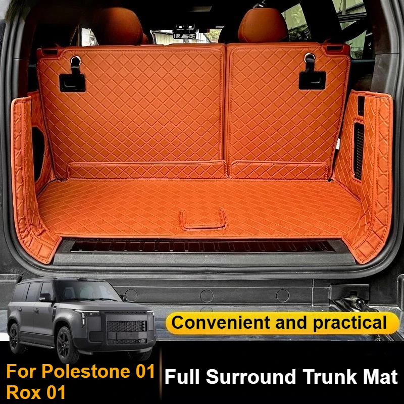 

Car Trunk Mats Leather Full Coverage Seat Back Protective Pad Cargo Liner Accessories For BAIC JISHI Polestone 01 Rox 01 23-25