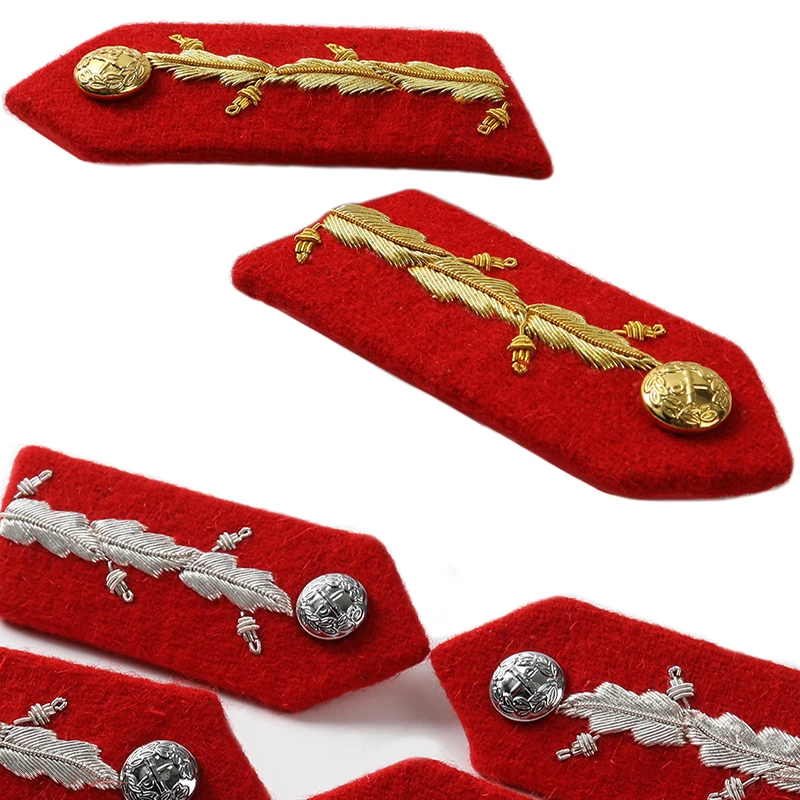 شارة شارة ذات ياقة موحدة مطرزة يدويًا عسكرية بريطانية لمجموعة الهدايا، شارة كتف، مشبك معدني خلفي