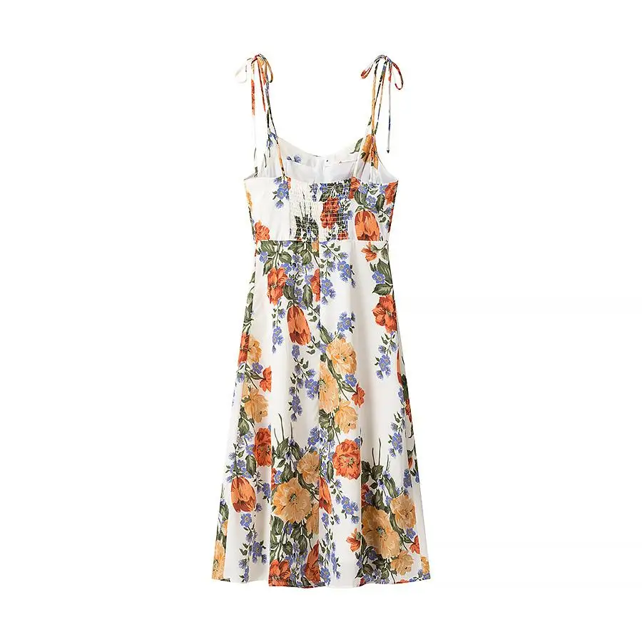 فستان صيفي أنيق من JNLEAOG بدون حمالات مع شق جانبي وتفاصيل فيونكة على الكتف، تصميم نسائي بتنورة على شكل حرف A