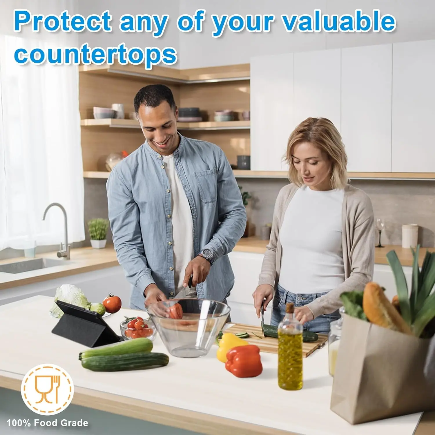 Tapete de balcão de cozinha de silicone extra grande 47x23,6 polegadas, resistente ao calor, antiderrapante, fácil limpeza, envio laminado