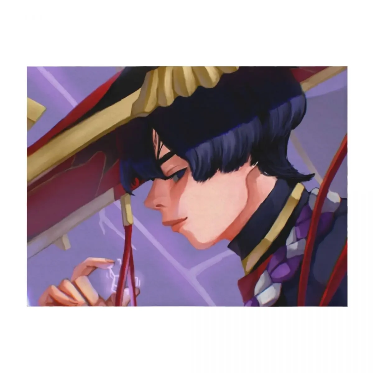 

Scaramouche Throw Blanket Luxury Throw cosplay anime Tourist Bed Fashionable Blankets