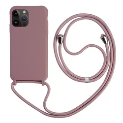 Crossbody Necklace Lanyard Cord Phone Case For iPhone 16 15 14 Plus 13 12 Mini 11 Pro XS Max XR X Silicone Soft TPU Back Cover